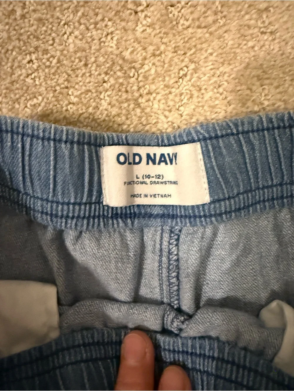 Old Navy Girls' Chambray Drawstring Shorts - Blue